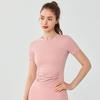 Original Yoga Clothes Top Women's Short Sleeve Waist Hugging Slimming Tight Sports T-shirt Quick-Drying Pilates Workout Clothes Thin
