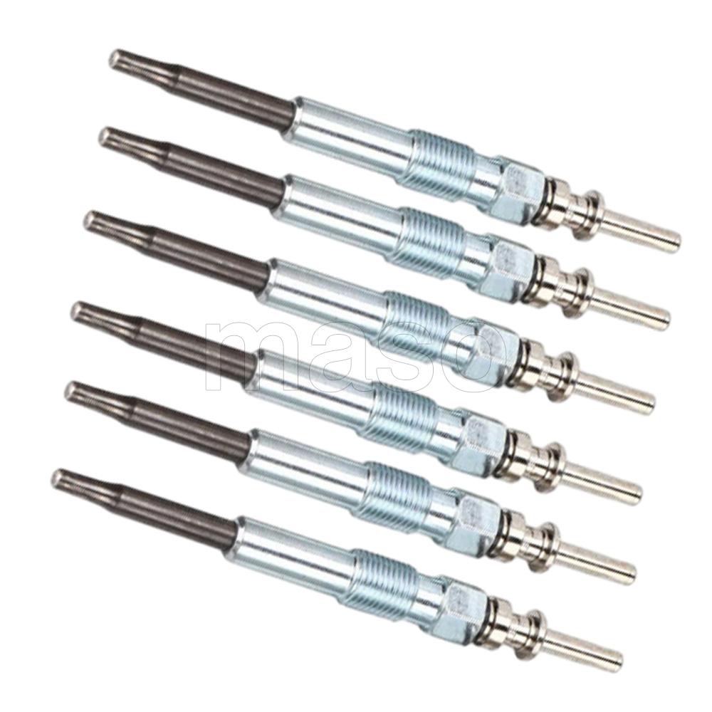 6pcs Diesel Engine Glow Plug 0250402002 12237786869 For BMW 1 3 5 6 7 Series E81 E46 E60 E61 E63 E90 X3 X5 X6 E53 E70