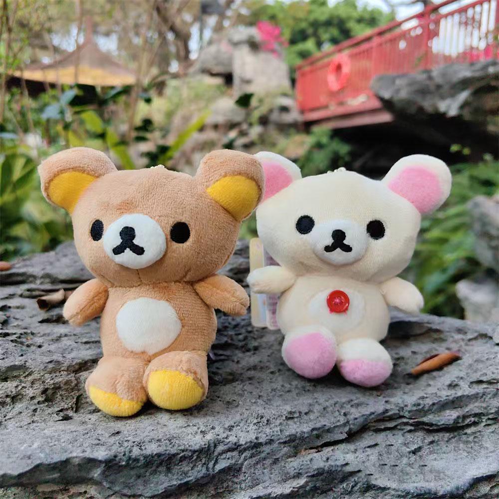 Rilakkuma Plush Toys Keychain Cute Relax Brown Bear Accessories Kawaii Bag Pendant For Birthday Gift