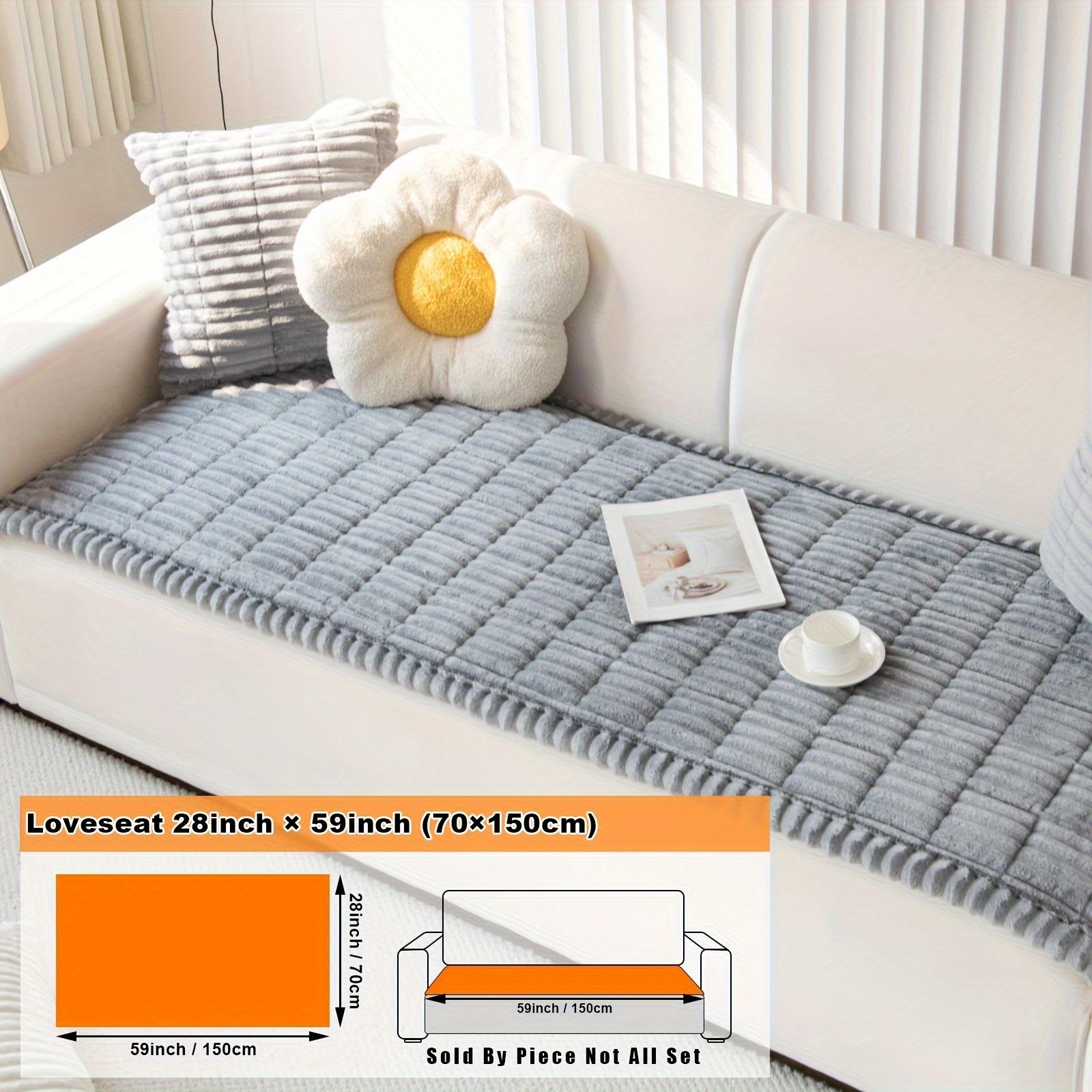 

Special Corduroy Straight Row Sofa Cushion New Autumn And Winter One-Piece Non-Slip Leather Sofa Seat Cushion Cover 70*70cm