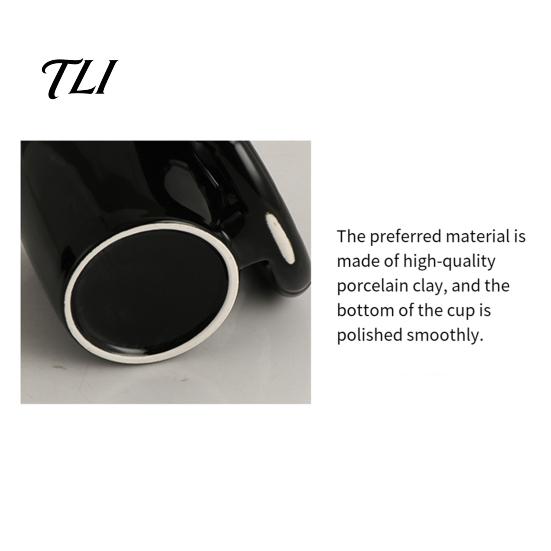 Auto-Themen Bürobedarf Lustige Lenkrad-Kaffeetasse, Keramik-Rennbecher, 400 ml Kreativer Fan-Becher Glänzend Schwarz Trinkgeschirr für Schreibtisch und Gaming-Zimmer