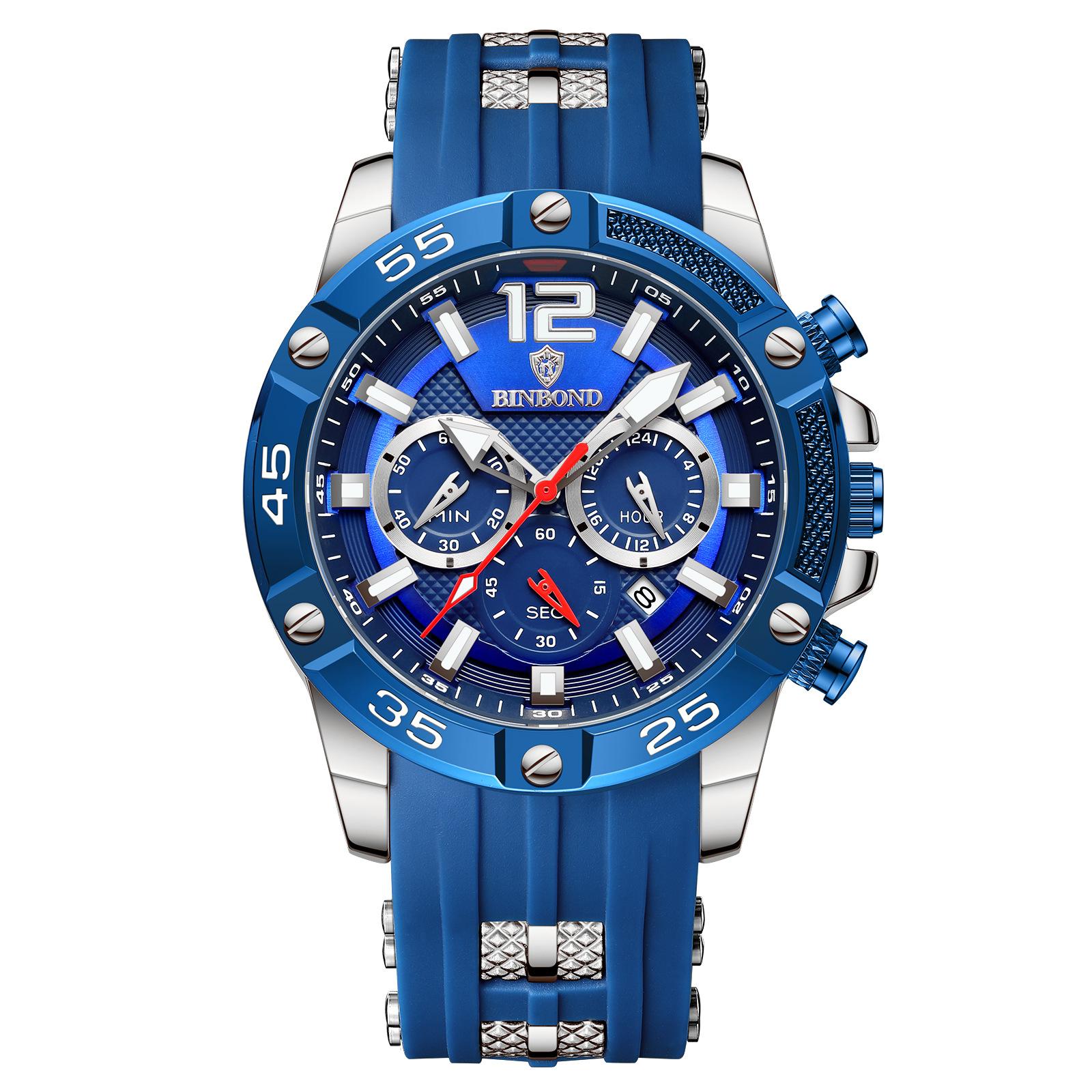 

2024 Luxury Military Sport Men Watches Silicone Original Case Large Dial Watch Men Business Wristwatch Sports Watch for Men Clock