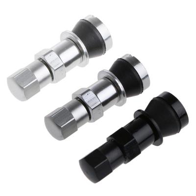 C63D Autoreifenventil, 4er-Pack, zum Einschrauben, für schlauchlose Autoräder, Reifen, Innenschläuche, Ventilschaft, Staubschutz, Fahrzeug, Metall, gerade Öffnung
