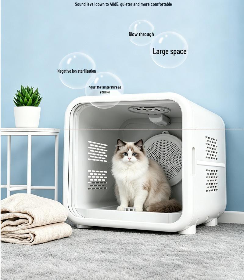 Automatic Silent Pet Dryer - Pet Drying Box for Cats and Dogs