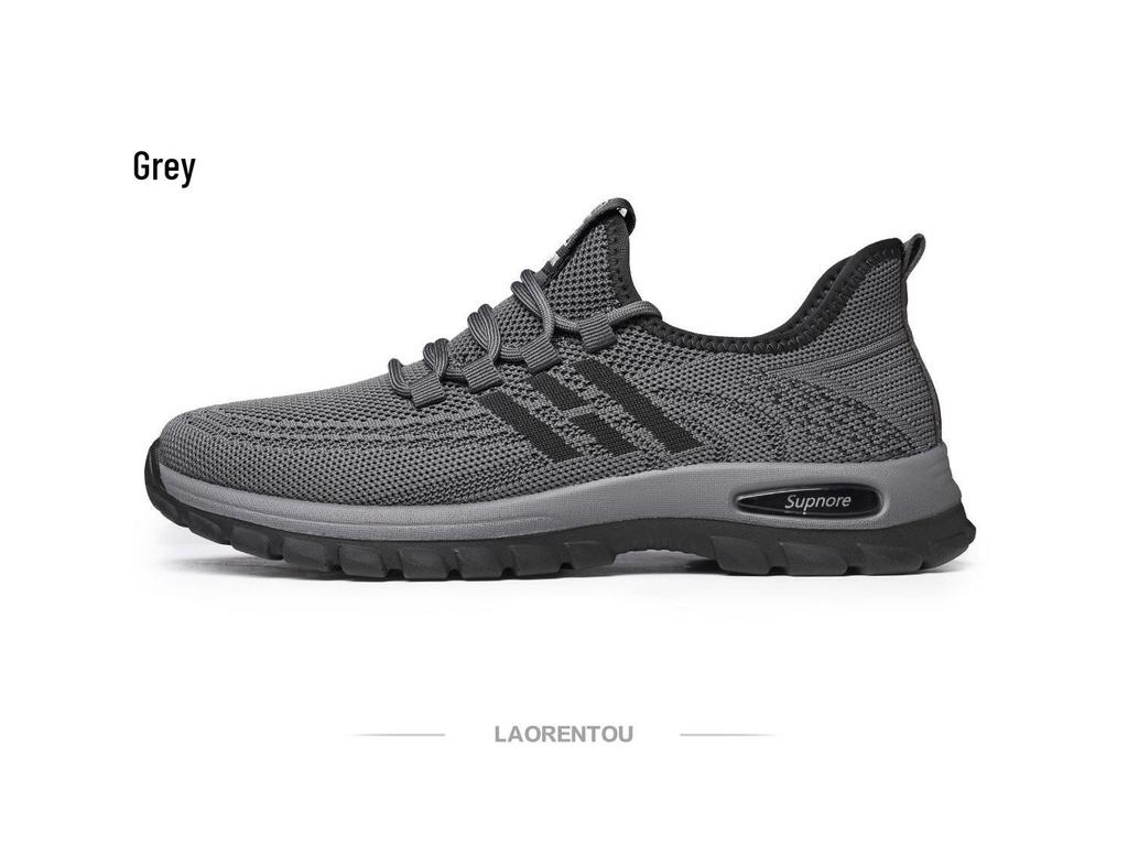 2025 Winter Men's Thick-Soled Non-Slip Breathable Lace-Up Sports Shoes with Velvet Warmth