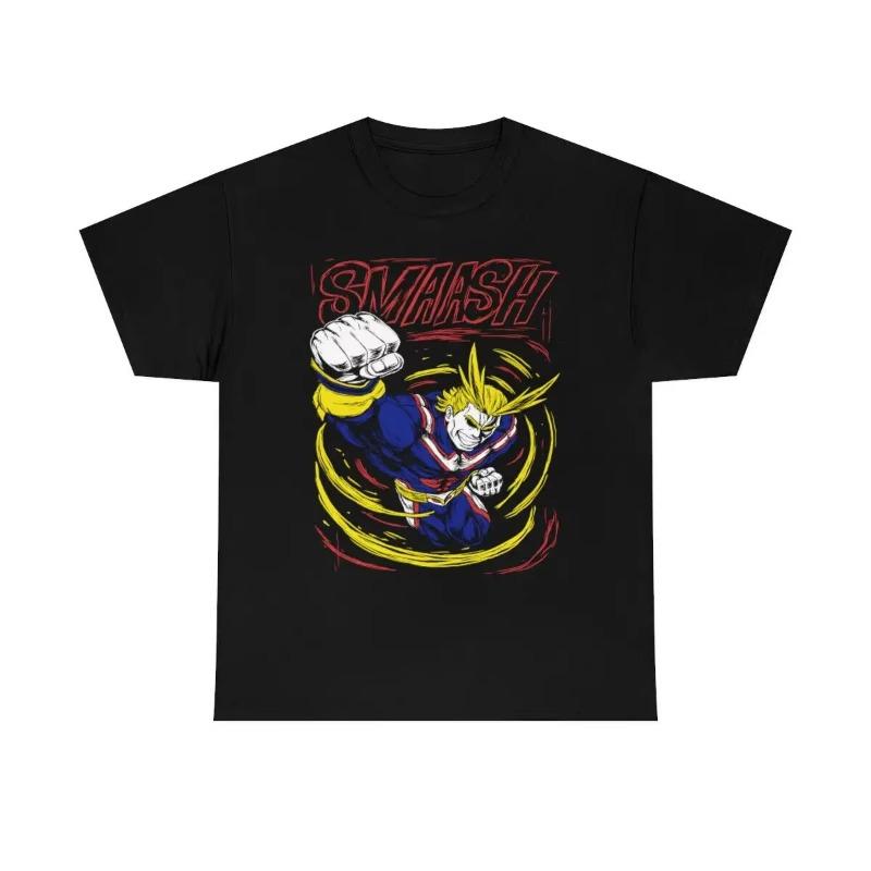 Trend Summer Cosplay Neutral Black and White All Might T-shirt Plus Ultra Boku No Hero Academia Anime Black Shirt All Shirts