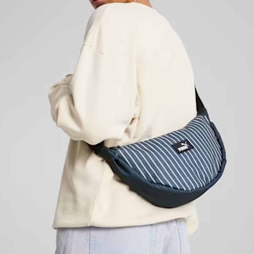 New PUMA Polyester Crescent Bag, Crossbody Bag, Shoulder Bag Women's Marine Blue 091303-01