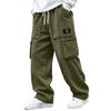 Men's Corduroy Pants with 4 Pockets and Waist, Casual Trousers