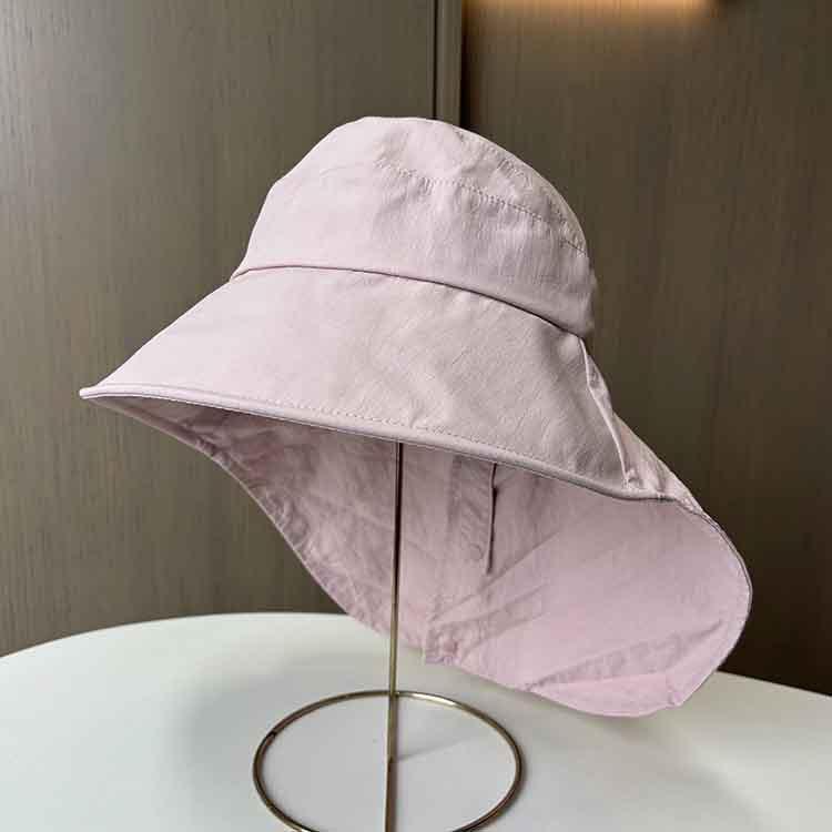 Summer eaves sun protection empty top hat women's new UV protection sun hat neck shawl can tie ponytail sun hat