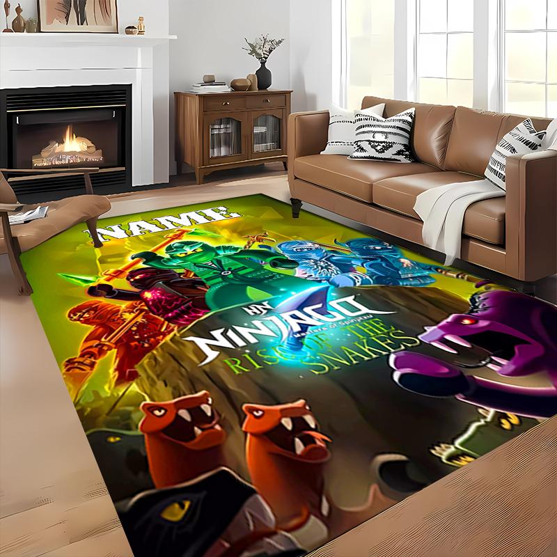 Custom Personalization Lego Ninjago Area Rug - Perfect For Kitchen, Bathroom,Laundry Room Decor Large Size Available,Gift All Seasons