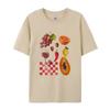 Vintage Cute Fruit Wine Printed Graphic Tees Women Oversized Y2k Aesthetic Foodie TShirts Grunge Streetwear Top FeUnisex Clothing