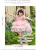 Girl Lolita Princess Dress Summer Lace Children's Super Fairy Flower Fairy Pink Dress Puff Skirt Dress