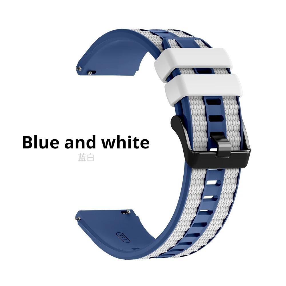 1:1 Original Silicone Strap For Huawei Watch Ultimate 2 Band For GT6 GT5 GT4 GT3 Pro 46mm Two Tones Bracelet 22mm Watchbands