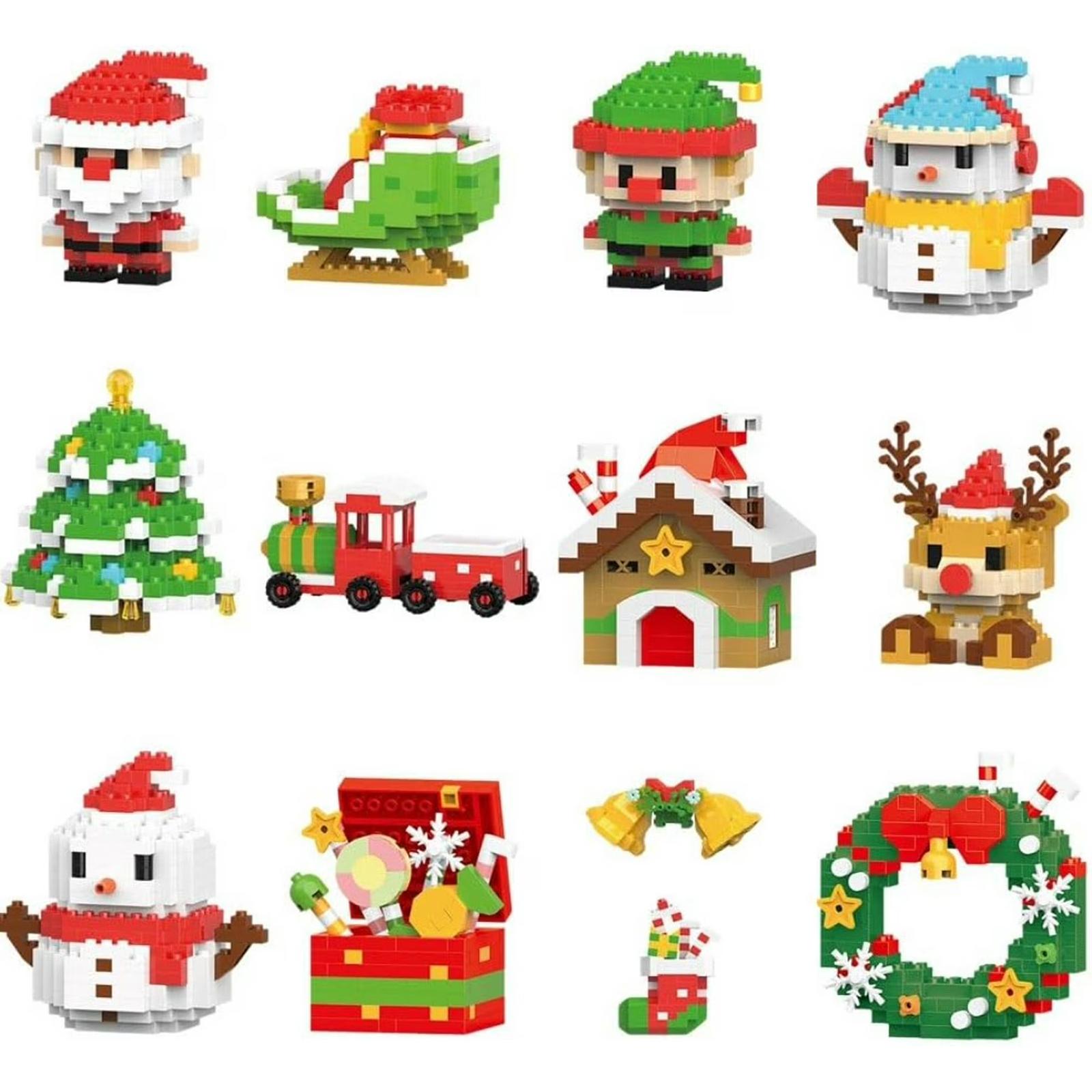 

Набор для моделирования Клауса из 12 штук, Рождественское здание, Рождественская тематика, DIY украшения, Рождественские куклы, Новогодний подарок на день рождения One Size зелёный