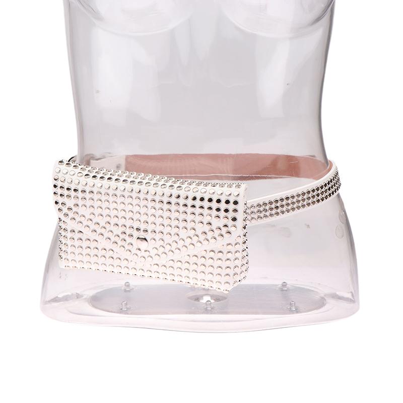  Luxury Rivet Waist Bag Pu Leather Chest Bag Trendy Punk Fanny Small Belt Bag Phone Bags Purse For Women Girls Gifts