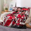 Ajax Football Player Alvarez Portrait Collage Print Flannel Blanket Soft Warm Throw Blanket Soccer Fan Decor