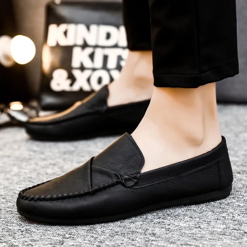 Men Stylish Loafers Flexible Casual Shoes Handmade Moccasins Men Comfortable Driving Sneakers Male Designer Business Footwear