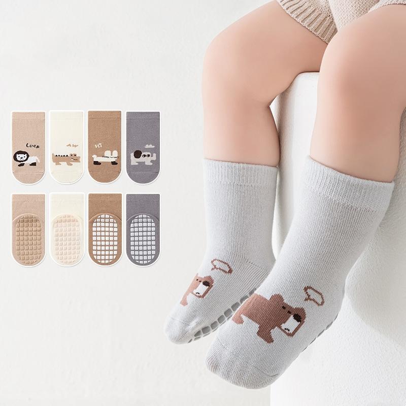 Spring Autumn Children Kids Anti-slip Long Socks Cartoon Soft Baby Toddler Home Trampoline Socks Boys Girls School Sports Socks