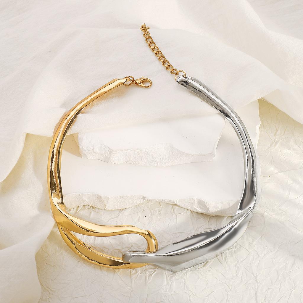 Tooxika Exaggerated Metal Style Three-dimensional Ring Clasp Necklace Luxury Niche Design Sense Hip-hop Personality Necklace