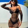 See Through Mini Dress Women Sexy Leopard Dresses Body-Shaping Vestido Female Party Night Club Clothing Black Lingerie Dresses