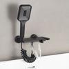Black Bathtub Shower Set Hot & Cold Black Bathroom Shower Faucet Gray Bathroom Foldable Shower Faucet Set with Slid Bar Brass