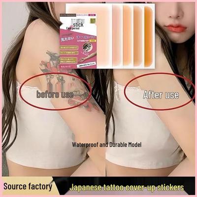 Pegatina Oculta Ultra Fina para Tatuajes y Cicatrices - Tono Piel para Marcas de Nacimiento, Quemaduras, Lunares y Fresas