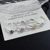 Starfall Fingertips Sweet And Cool Color Pentagram Single Zirconium Open Ring Simple Stacking Femininity Light Luxury Ring