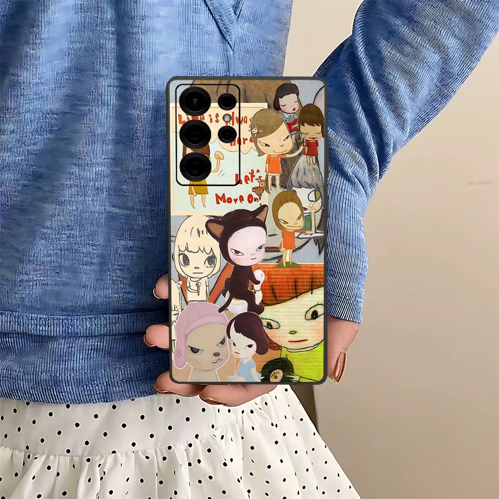

Y-yoshitomo Nara-A Retro Art Phone Case For Samsung S 24 Fe 25 Ultra Plus 20 Lite 21 30 22 23 24 22 Ultra 5G Fundas Samsung S30 5G