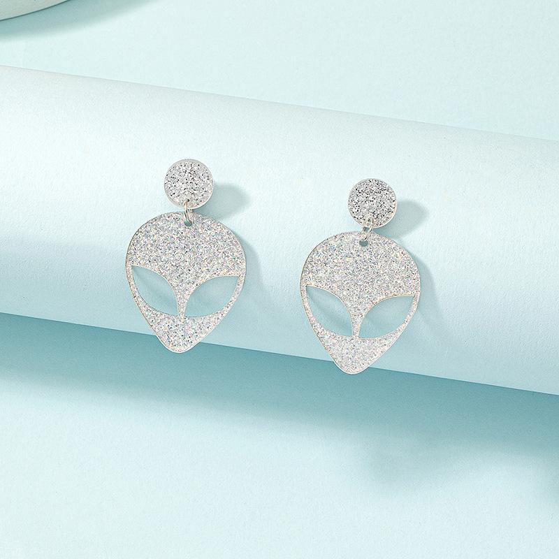 European Style Resin Stud Earrings, Large & Versatile, Simple Long Pendant Design белый