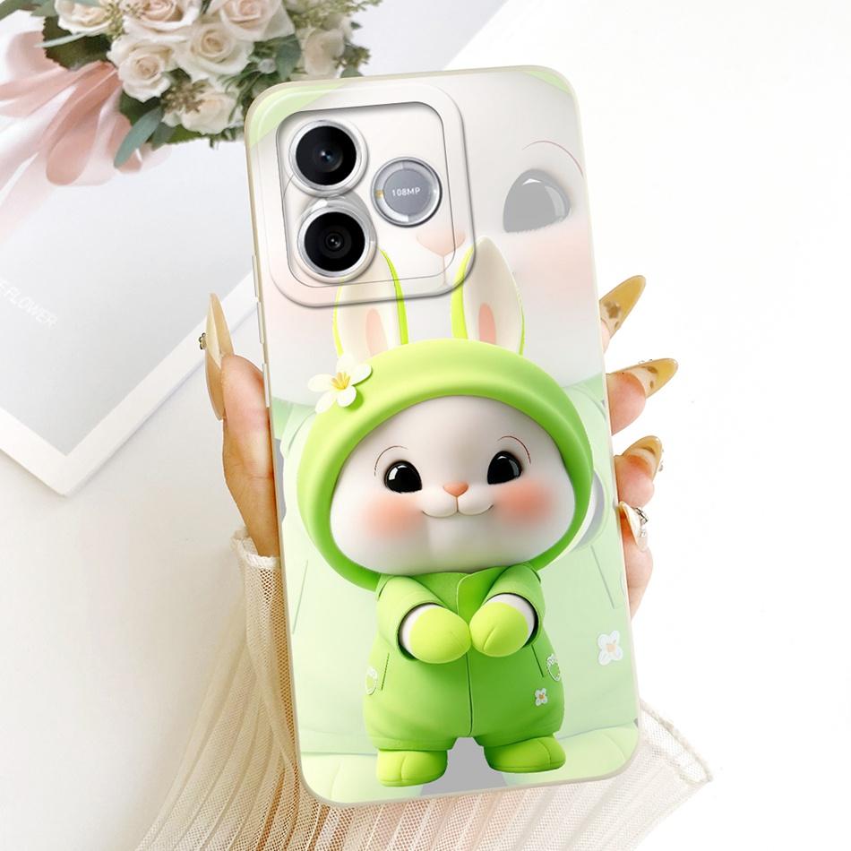 For Honor 600 Lite 5G Honor600 Cute Cat Flower Cartoon Phone Case For Honor 600 600Lite Soft Silicone Covers Bumpers