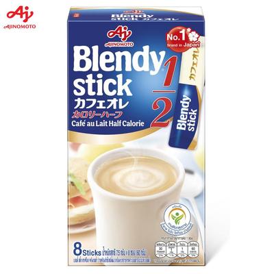 Ajinomoto Blendy Stick Café Au Lait Half Calorie, 12 G X 8 Sachets (96 G), 1 Pc / 3 Pcs