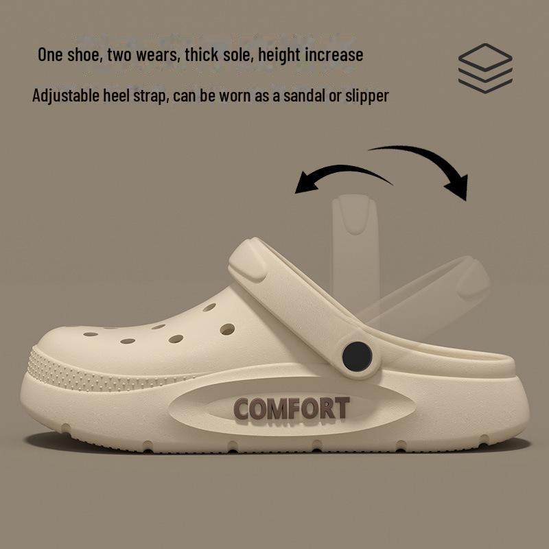 Men's and Women's Summer Sandals & Slippers: Height-Enhancing, Outdoor, Deodorizing EVA Footwear
