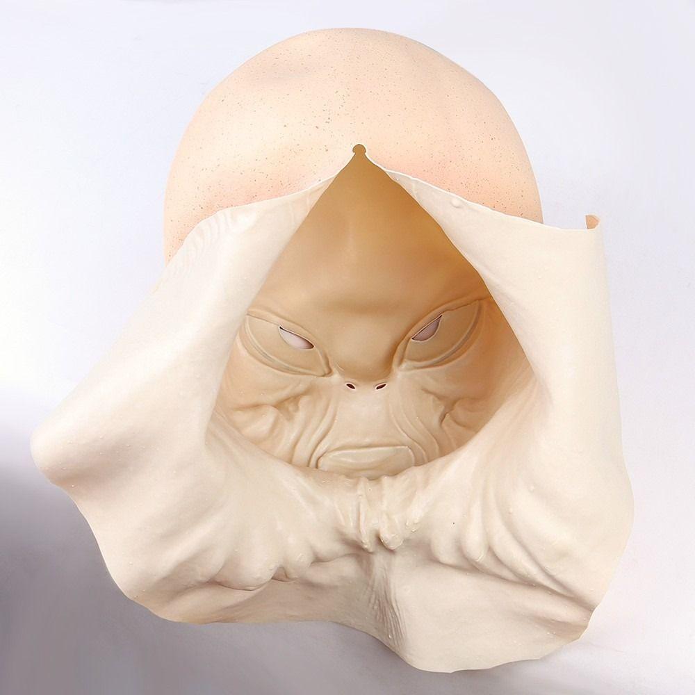 Latex Halloween Alien Mask Scary Face Cover Costume Props Horror Alien Mask Adults