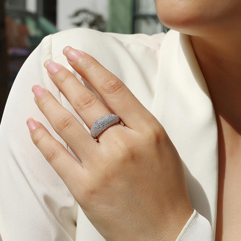 Factory Hip Hop Fine Jewelry Iced Out 925 Sterling Silver Moissanite Ring Luxury Jewelry Engagement Ring