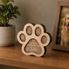 Lindenholz Andenkenbox Tierhaardose Niedliche Pfotenform Gedenk Holzfell für Hunde und Katzen Verlust Mitgefühl Geschenk Erinnerung Hund