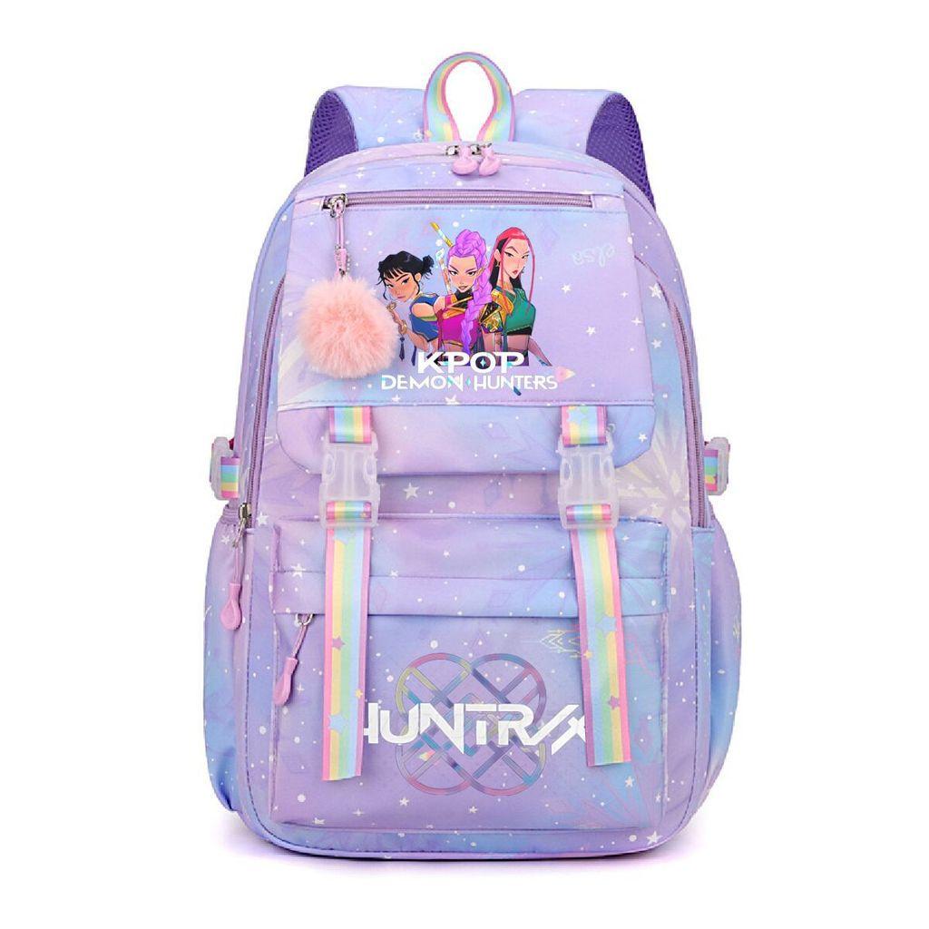 Kids Girls Kpop Rumi Mira Zoey Super Star Singers Printed Backpack Student School Bag