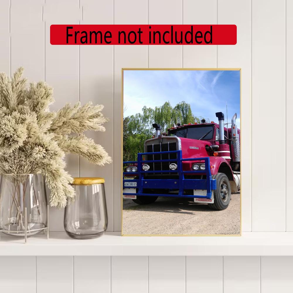 Kenworth 5D Diy Diamond Painting Round Diamond Diy Frameless Holiday Artwork Suitable For Home Office Wall Decoration