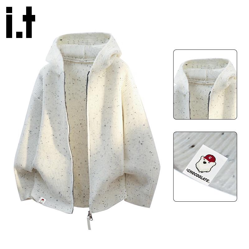 CHOCOOLATEit Men s Loose Fit Hooded Knitted Cardigan 3XL