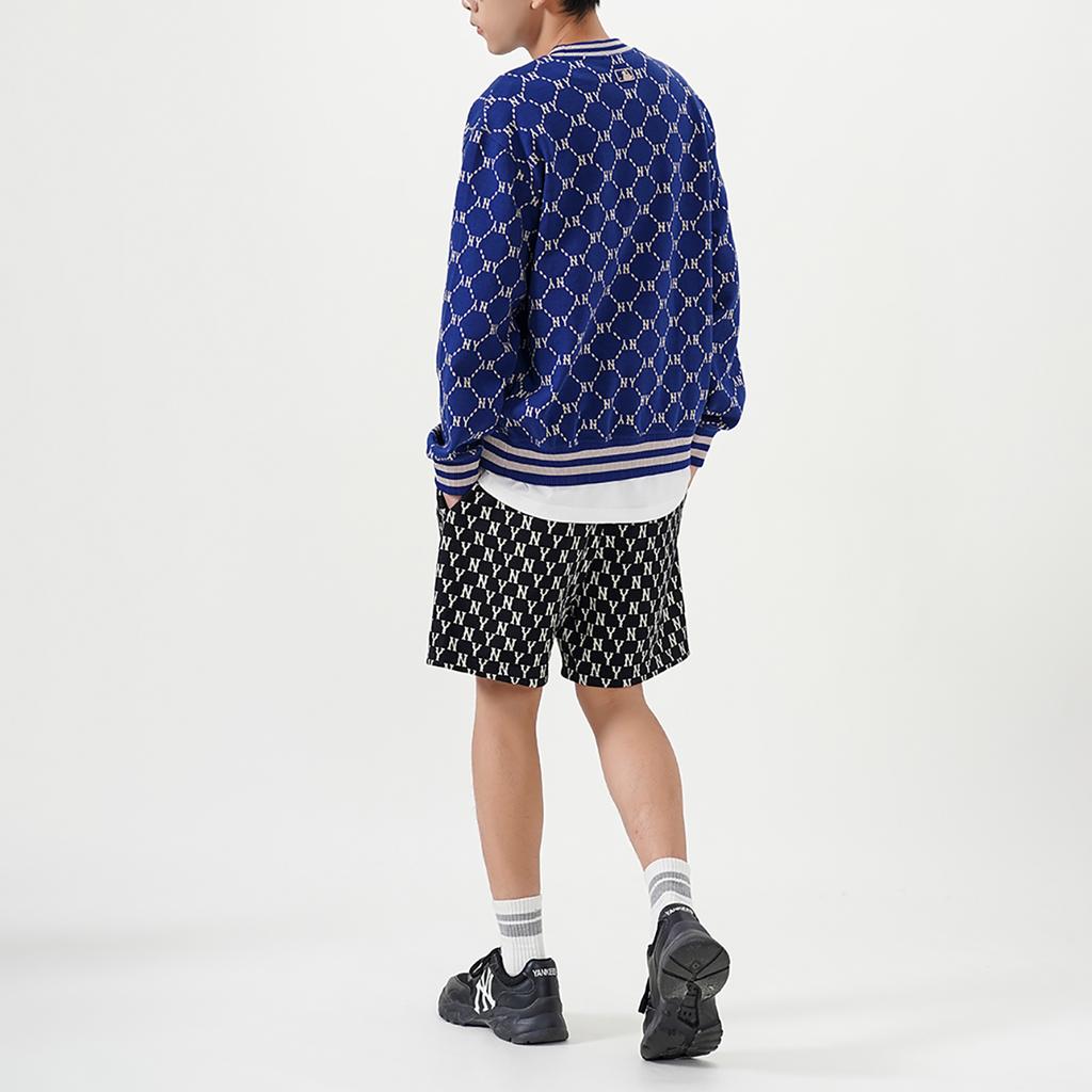 New MLB Old Flower Sweatshirts Unisex Navy Blue 3AMTM0724-50NYS