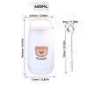 Cute Oat Breakfast Cups With Spoon Portable Plastic Food Container Reusable Leak Proof Salad Yogurt Cup Microwave Safe