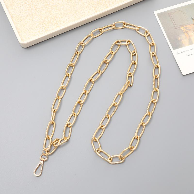 Metalowy łańcuszek do telefonu crossbody odporny na upadki z klipsem i smyczą 125 cm