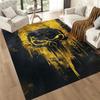 Goldene Totenkopf-Kunstwerk-Fußmatten für Wohnzimmer, Schlafzimmer und Raumdekoration sind als Geschenke geeignet.