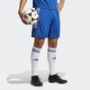 Adidas SS23 Striped Logo Print Loose Straight Soccer Shorts Men Bottoms Blue IB8084
