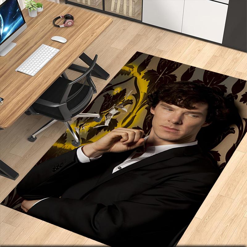 Sherlock Printed Carpetrugfor Office Chair Living Room Bedroom Kitchen Room Decor Gifts