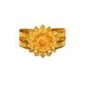 Dubai Luxury Gold-Plated Three-Dimensional Flower Open Bracelet