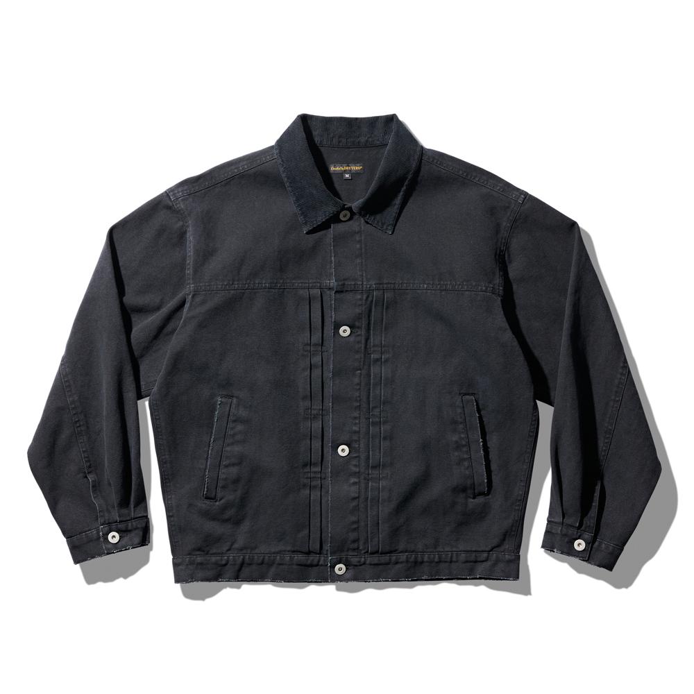 Deutero Canvas Denim Pattern Jacket Black