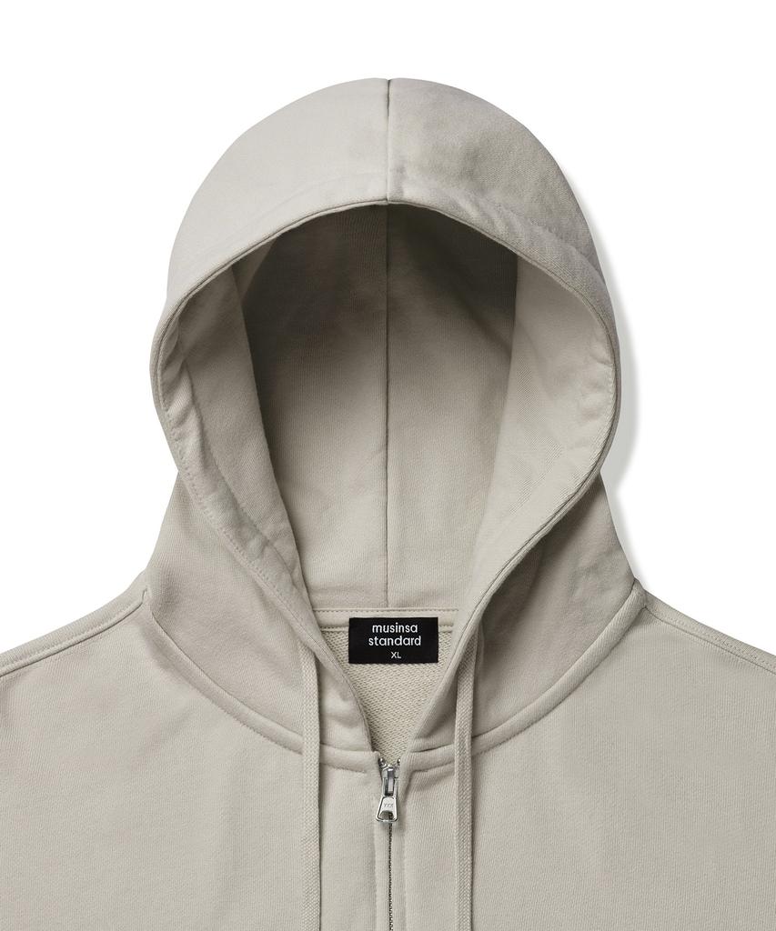 Musinsa Standard Heavyweight Oversized Hooded Sweat Zip-Up [Light Beige]