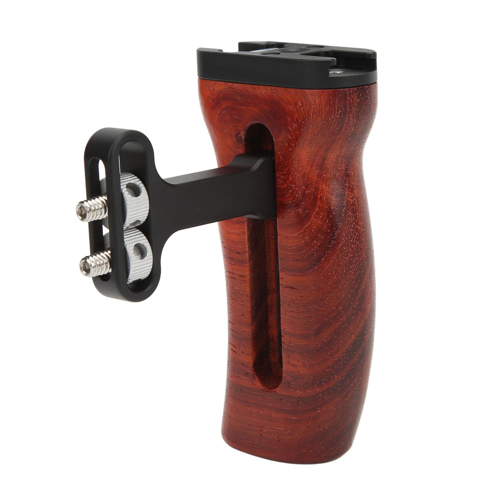 

Боковая ручка для камеры, универсальная деревянная боковая ручка, регулируемая, со встроенным креплением «холодный башмак»