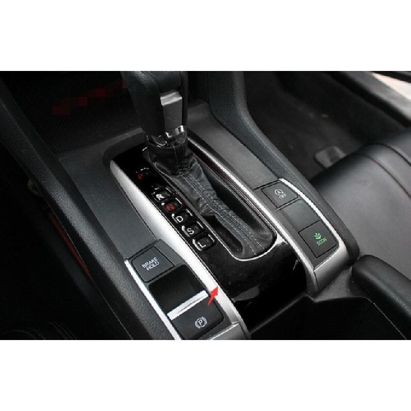 Black 2016-2019 2020 Central Console For Honda Civic 10th Gear Shift Frame Trim
