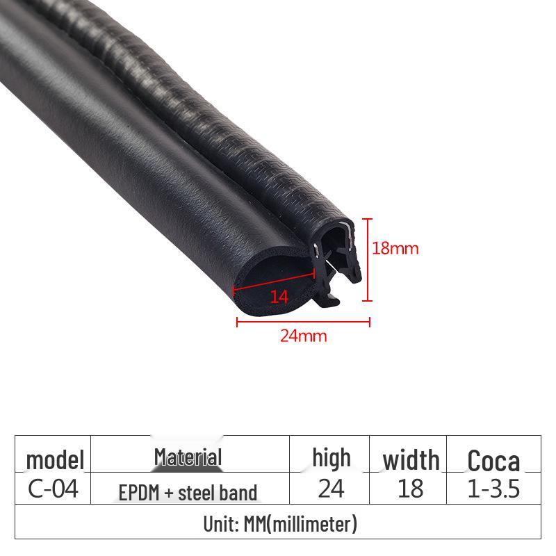 Triple Composite U-Shaped Bubble Seal EPDM Rubber for Cabinets
